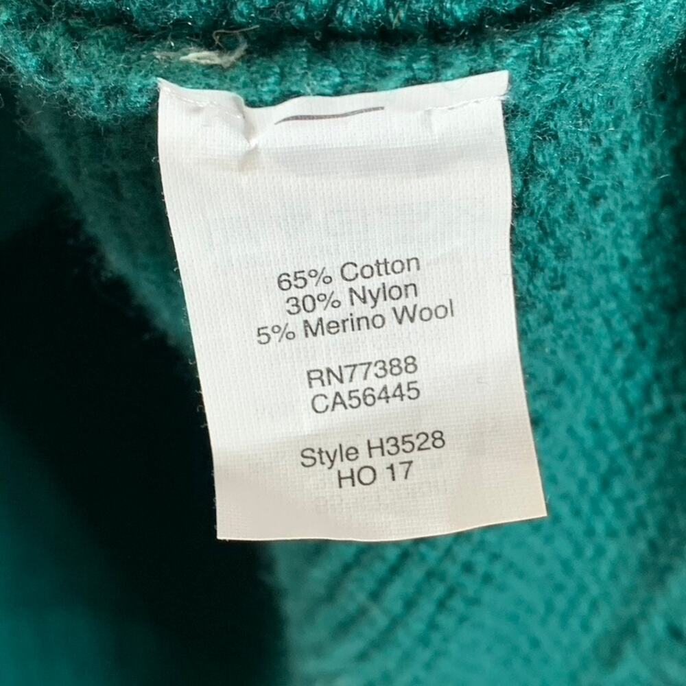 J.CREW Women's Academic Green Classic Crewneck Knit Pullover Sweater SZ M - Picture 8 of 9
